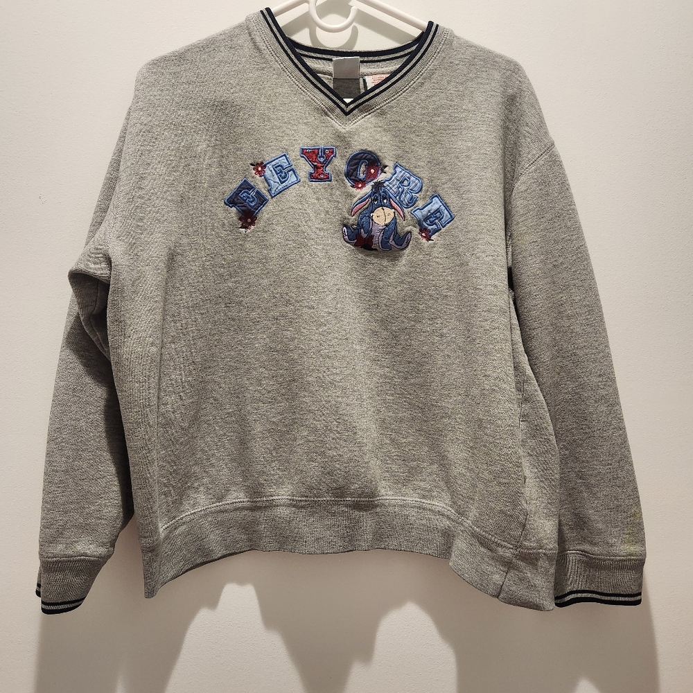 Vintage Disney Grey Eeyore Sweatshirt - Extra Large
